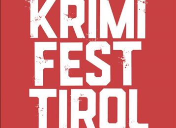Un logo rouge avec le texte "KRIMI FEST TIROL". Il s'agit d'une fête qui s'intéresse aux affaires criminelles.