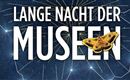 Une affiche créative pour la "Longue Nuit des Musées". Elle montre un grand papillon devant un ciel étoilé.