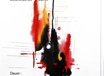 An exhibition titled "Seen - Felt - Painted" by Raimund Mayr. The invitation includes information about the vernissage, buffet, and opening hours.