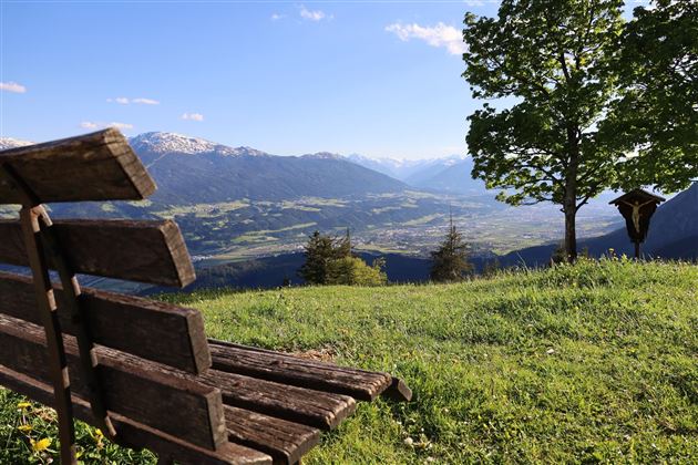 Ausblick von der Hinterhornalm in Gnadenwald Tirol