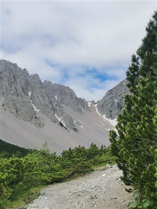 Aufstieg zum Lafatscherjoch mit Blick zum Stempeljoch