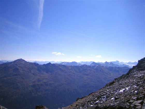 Blick Richtung Zillertaler Alpen und Gletscher