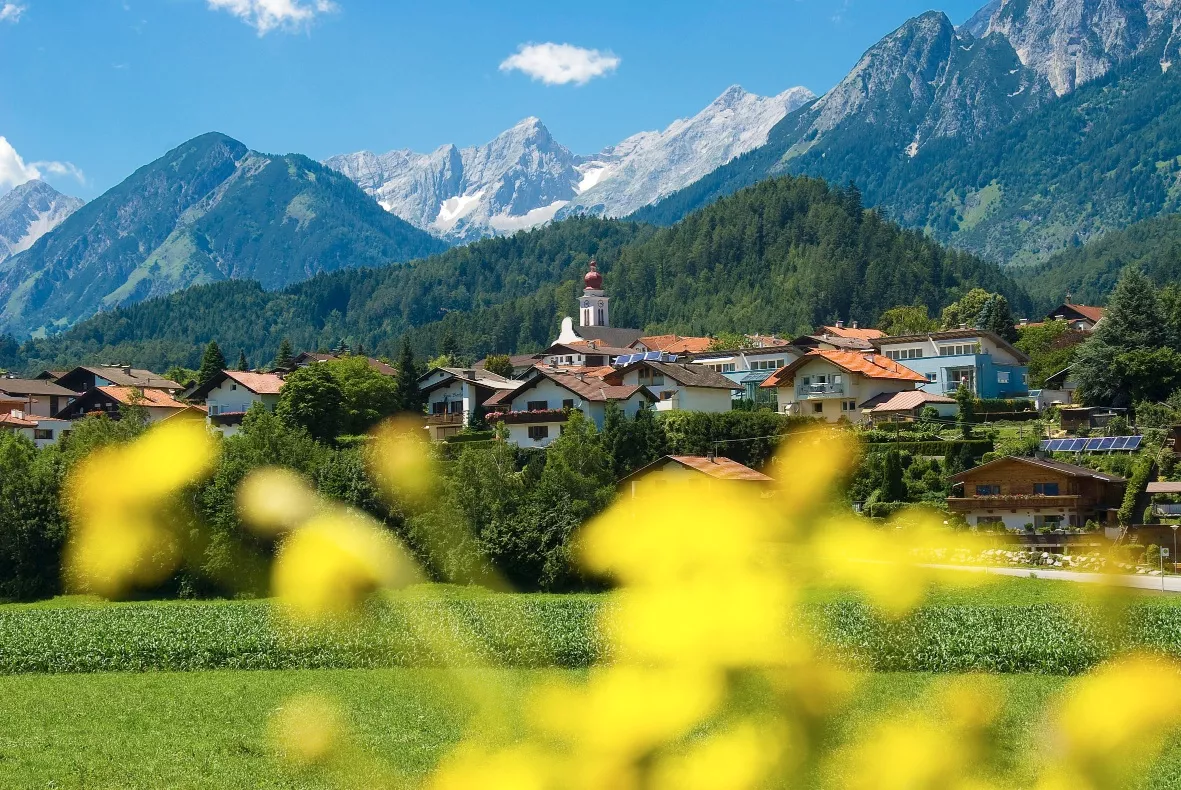Inntalrunde leichte Nordic Walking Runde in Wattens, Tirol