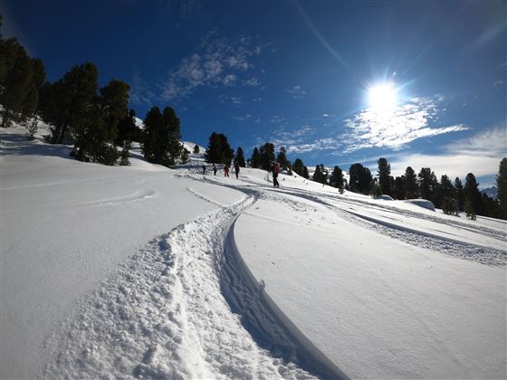 Skitour vom Gasthof Hanneburger auf den 2.725m hohen Hirzer