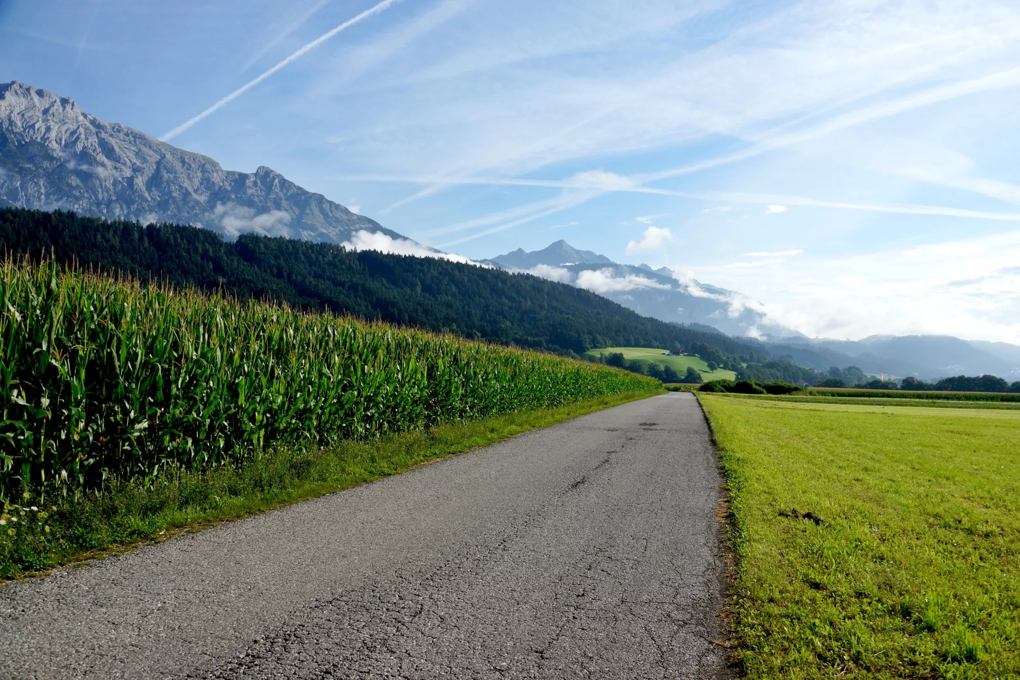 Weissenbachrunde leichte Nordic Walking Runde bei Mils, Tirol